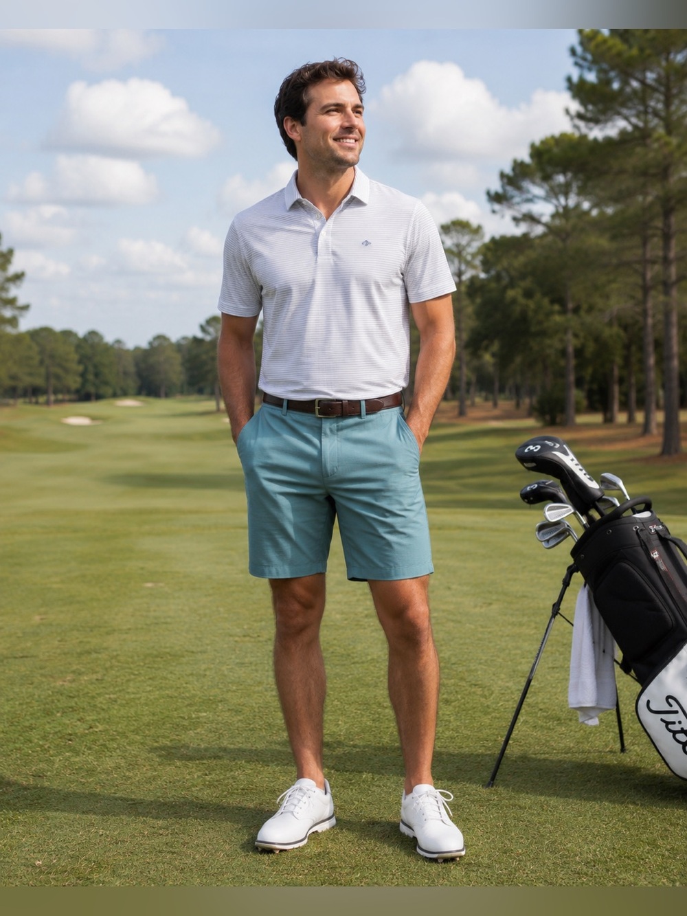 Men’s Walter Hagen Golf Shorts Green Size 34